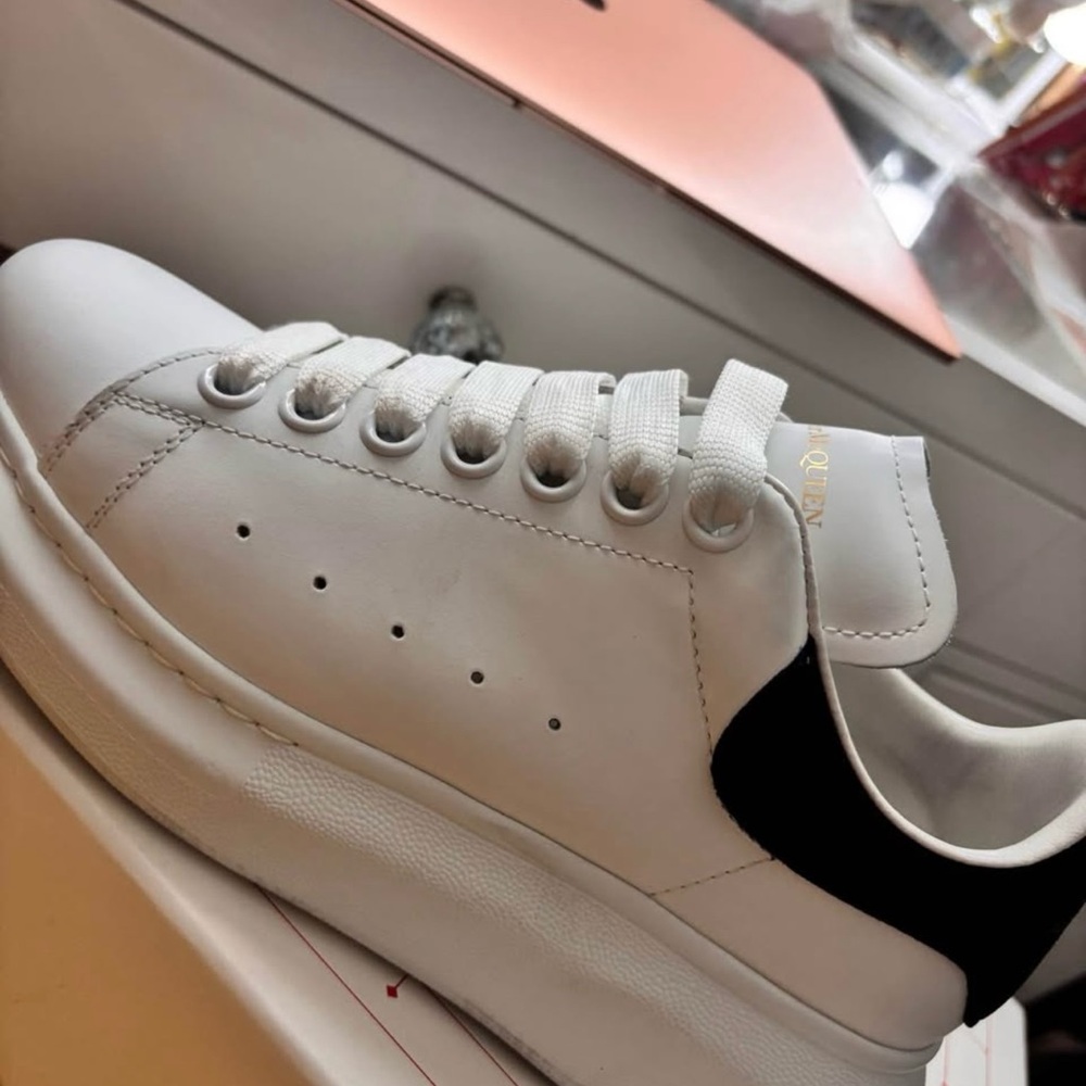 Alexander McQueen White and Black Sneakers used once